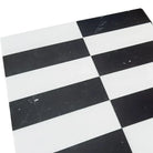 Black and white checkered surface from Arezzo in Bianco Dolomite and Nero Marquina 4X12 Set