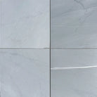 Four light gray Bardiglio Prime Imperiale 12X12 marble tiles polished or honed