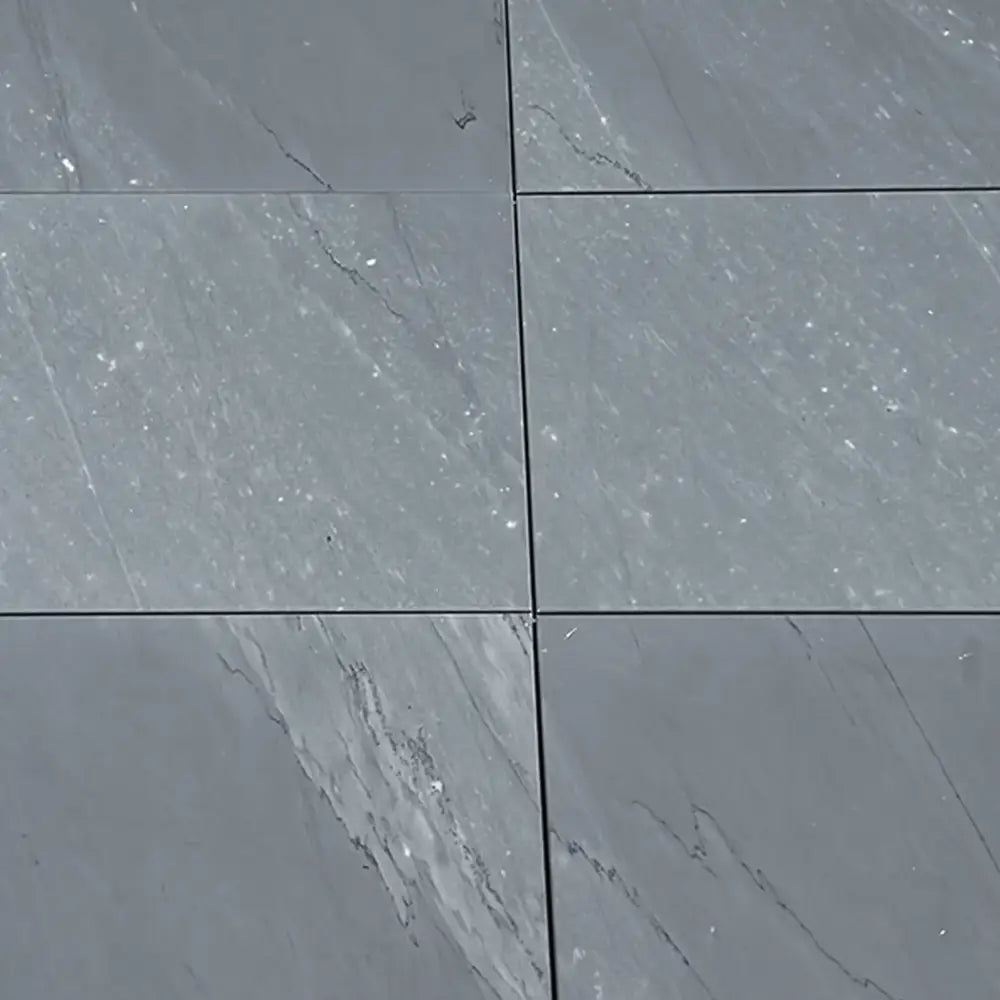 Gray stone floor tiles from Bardiglio Prime Imperiale 12X24 Marble in polished or honed finish