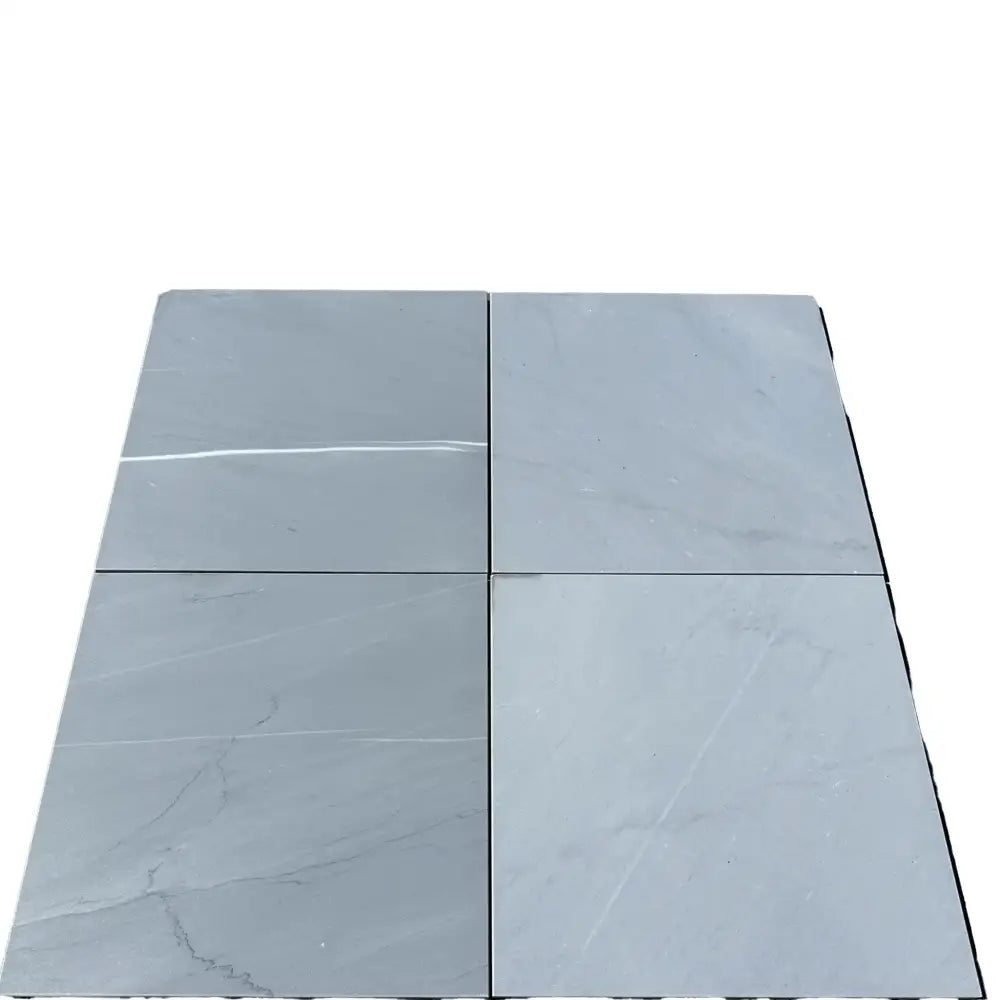 Four gray Bardiglio Prime Imperiale marble tiles in polished or honed finish