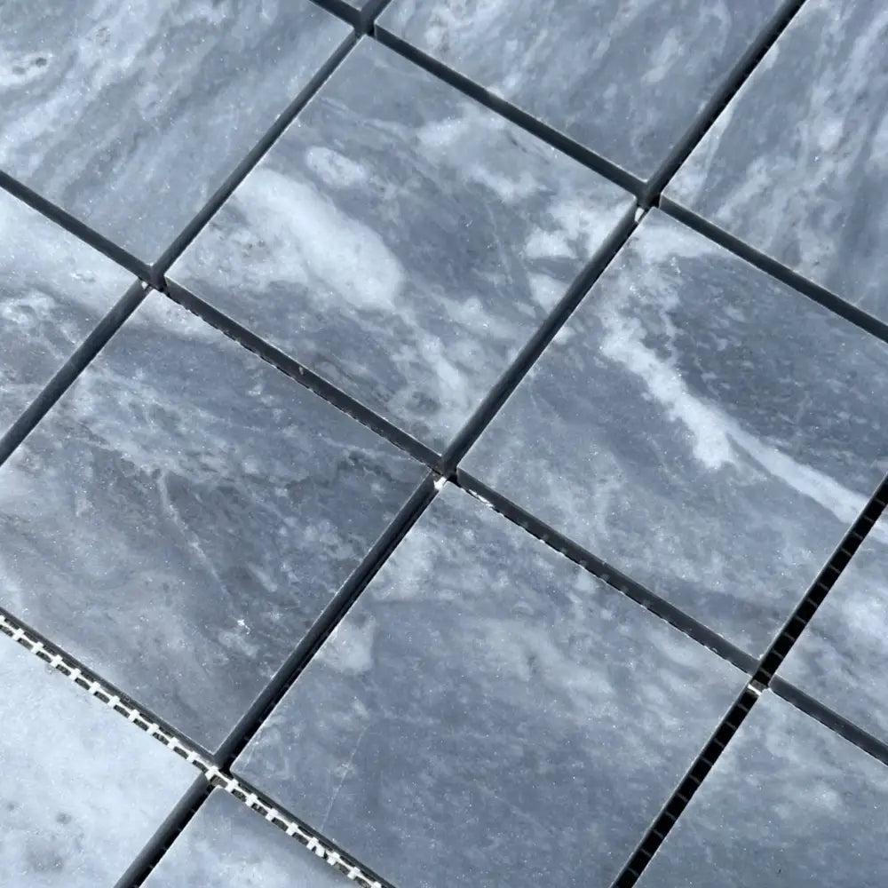 Gray marble mosaic tiles from Bardiglio Prime Marble 3x3 Mosaic collection