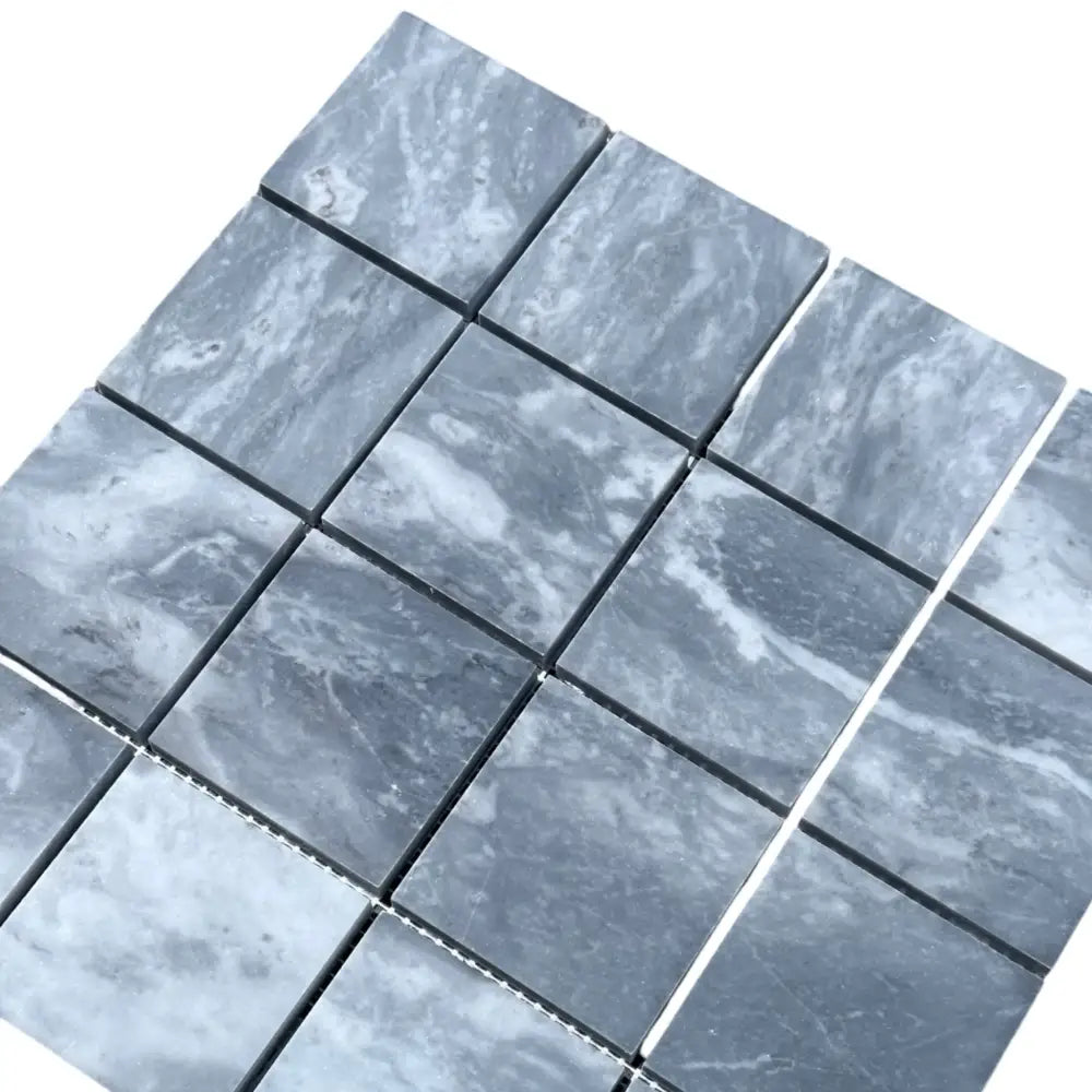 Gray and white marble mosaic tiles from Bardiglio Prime Marble 3X3 Mosaic
