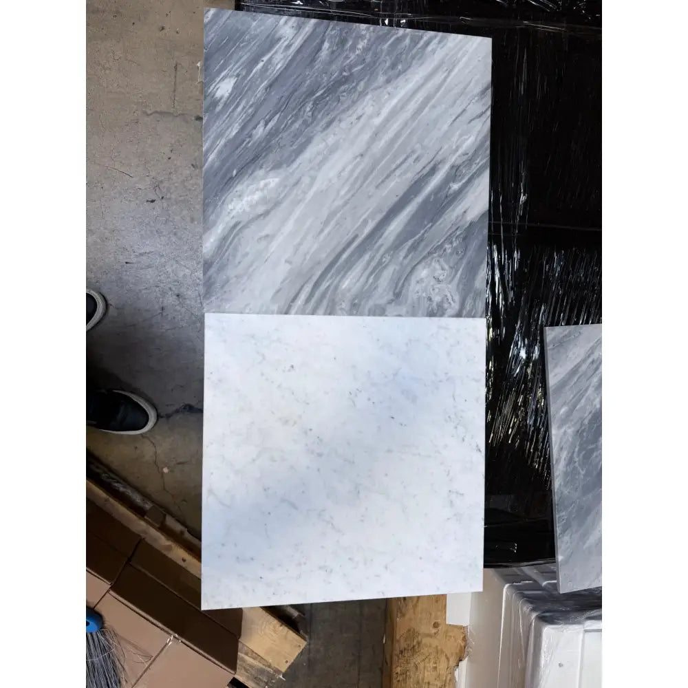 Polished or honed Bardiglio Prime Nuvolato 18x18 marble and granite tiles for flooring