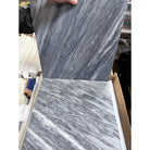 Gray and white Bardiglio Prime Nuvolato marble tiles for elegant flooring