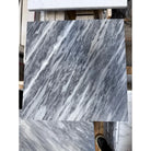 Square Bardiglio Prime Nuvolato marble tile with gray and white veining