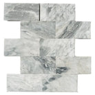 Bardiglio Prime Nuvolato Marble 3X6 polished or honed with a marble brick pattern