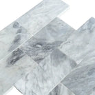 Gray and white Bardiglio Prime Nuvolato Marble 3x6 tiles for elegant flooring