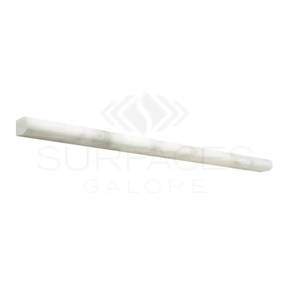 White marble pencil tile from Calacatta Gold Select for elegant wall or floor design
