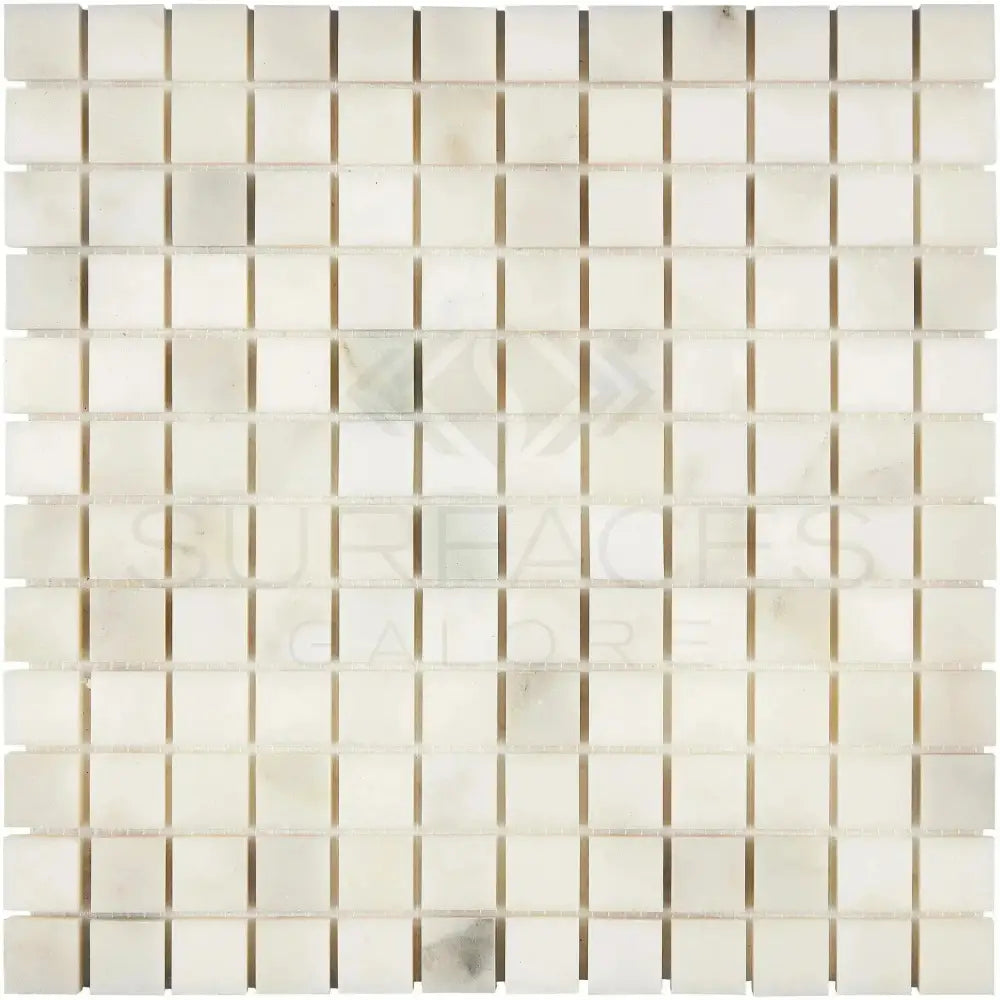 Square Mosaic Tile Sheet of Calacatta Gold Select Marble for polished or honed surfaces