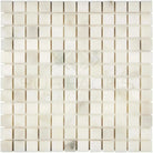 Square Mosaic Tile Sheet of Calacatta Gold Select Marble for polished or honed surfaces