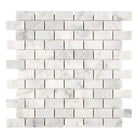 White marble brick mosaic tile for luxurious Calacatta Gold Select 1X2 Brix Tile