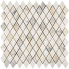 Calacatta Gold Select diamond-patterned marble mosaic tile polished or honed