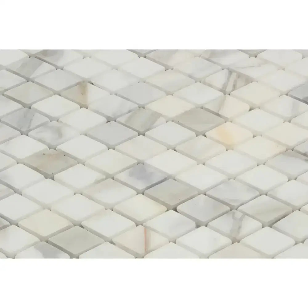 Calacatta Gold Select Diamond Pattern Marble Mosaic Tile polished or honed