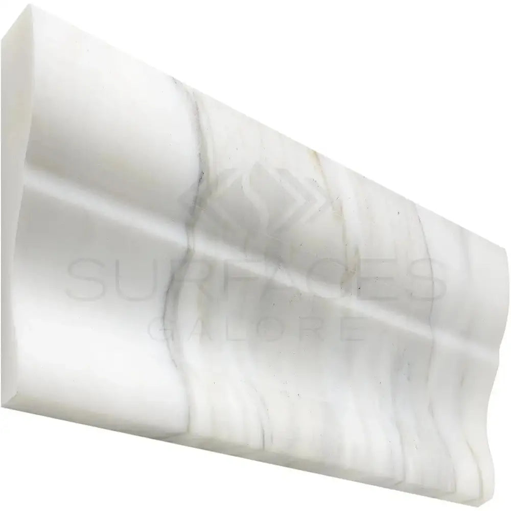 White marble Calacatta Gold Select Crown Molding liner polished or honed