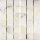 White marble mosaic tile from Calacatta Gold Select for polished or honed surfaces
