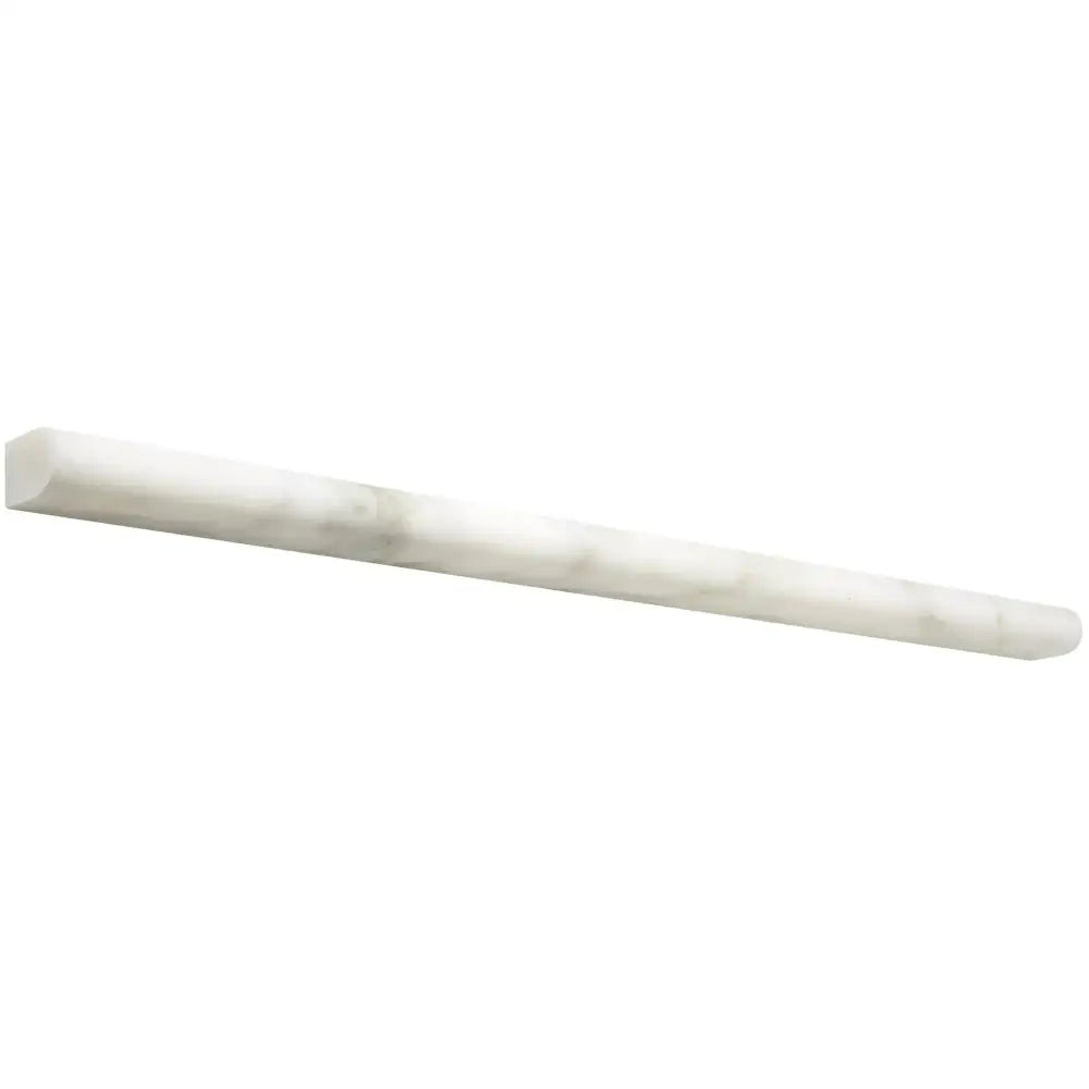White marble pencil tile from Calacatta Gold Select for elegant bathroom or kitchen design