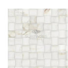 White mosaic tile pattern from Calacatta Gold Select Gold marble for elegant wall or floor design