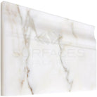 White marble Calacatta Gold Select Baseboard Trim Molding polished or honed