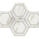 Hexagonal Calacatta Gold Select Marble Mosaic Tile polished or honed for luxury decor