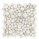 Circular marble mosaic tile from Calacatta Gold Select with polished or honed finish