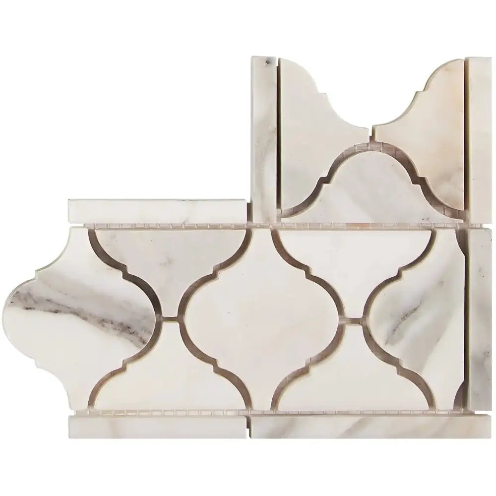 Luxury Calacatta Gold Select Gold Lantern marble mosaic tile for elegant border accents