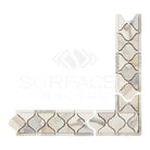 Marble mosaic border tile from Calacatta Gold Select Gold Lantern luxury marble tile series