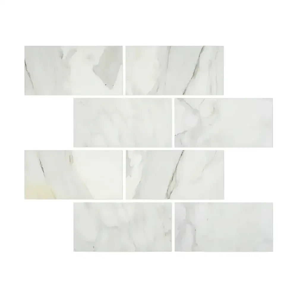 Calacatta Gold Select Marble 12x24 rectangular polished or honed tiles with marble pattern