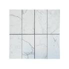 White marble-patterned tiles from Calacatta Gold Select Gold Marble 18X18 collection