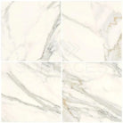 Four Calacatta Gold Select marble-patterned tiles in 24x24 size, polished or honed finish