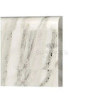 White marble countertop with rounded edge from Calacatta Gold Select Marble tile