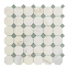 Calacatta Gold Select Gold Octagon and Diamond Mosaic Marble Tile polished or honed