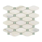Calacatta Gold Select Gold Octave Mosaic Marble Tile with Ming-Green finish