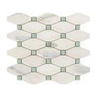 Calacatta Gold Select Gold Octave Mosaic Marble Tile with Ming-Green finish