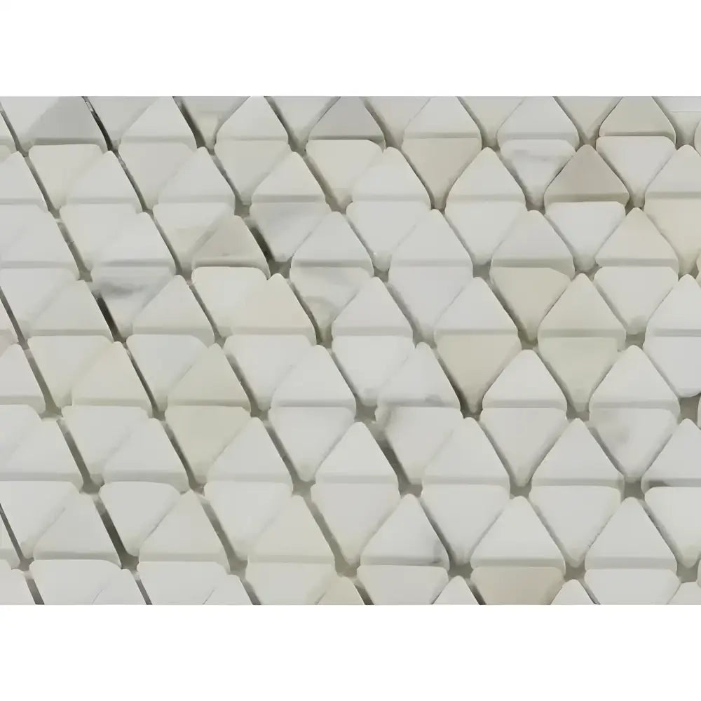Calacatta Gold Select gold triangular hexagon mosaic marble tile with geometric pattern