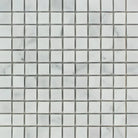 White marble mosaic tile from Carrara White Royale with polished or honed finish