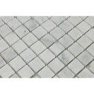 Carrara White Royale 1x1 Mosaic Marble Tile in polished or honed finish