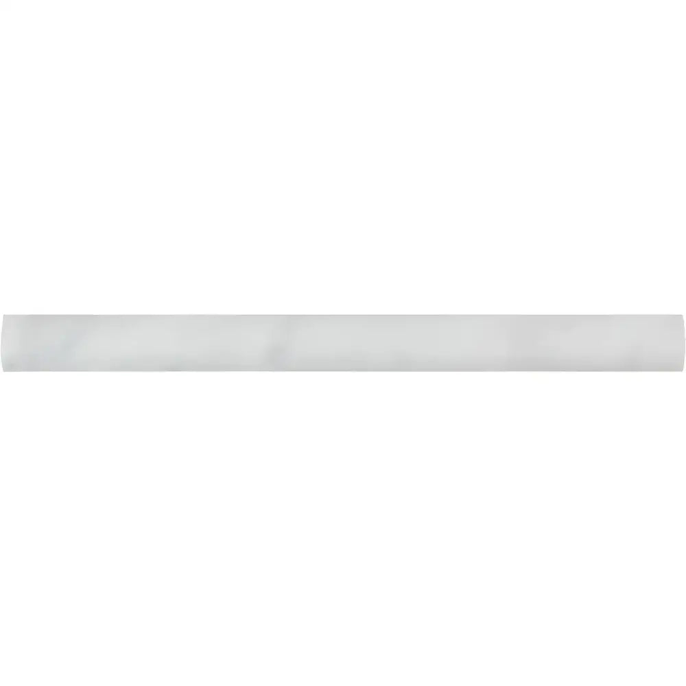 Long white adhesive vinyl film roll for Carrara White Royale quarter-round trim