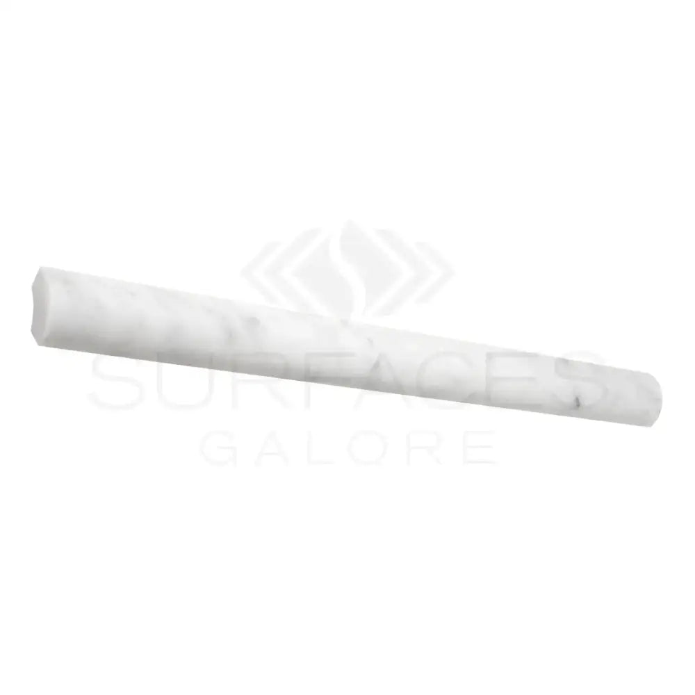 White cylindrical chalk stick for Carrara White Royale 1X12 Quarter-Round Trim Molding