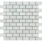 Carrara White Royale White Marble Brick Mosaic Tile with polished or honed finish