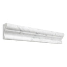 White marble chair rail molding for elegant interior decor in Carrara White Royale 2X12 Crown Mercer Molding Liner