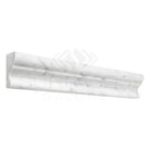 White Carrara White Royale 2X12 Crown Mercer Molding Liner with curved profile