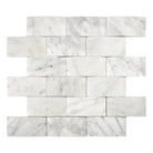 White marble brick tile pattern from Carrara White Royale Mosaic Marble Tile
