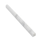 White marble pencil liner trim for Carrara White Royale 3/4X12 Bullnose Liner