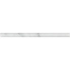 Carrara White Royale 3/4X12 Bullnose Liner white marble tile trim with subtle gray veining