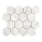 Carrara White Royale marble hexagon tile mosaic for elegant flooring or wall design