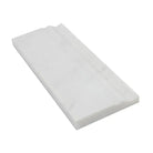 Carrara White Royale polished marble flat tile with beveled edge for baseboard trim