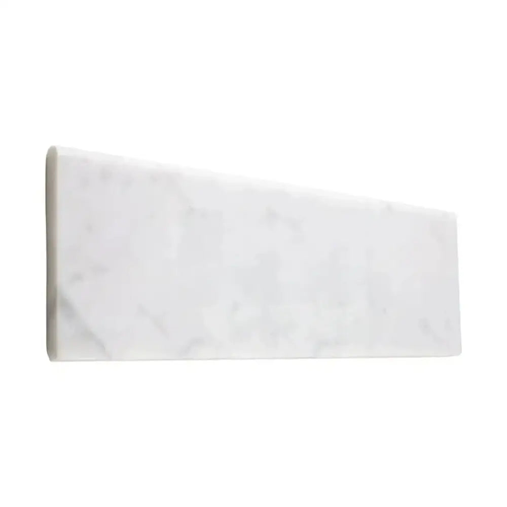 Carrara White Royale 4X12 Tile (Long-Side, Single-Edge Bullnosed)-American Stone