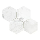 Carrara White Royale white marble hexagon tiles for elegant flooring or wall design
