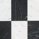 Black and white marble tiles from Carrara White Royale and Nero Marquina Prestige 3x6 set
