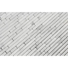 Carrara White Royale White Rectangular Brick Pattern Mosaic for polished or honed surfaces